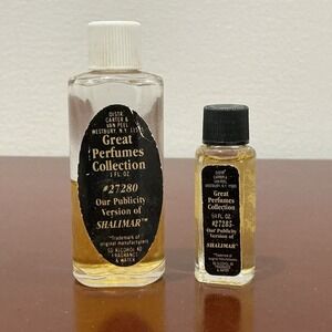 Vintage Carter & Van Peel Great Perfumes Collection Shalimar Version Lot Of 2